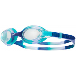 Очки для плавания детские TYR Swimple Tie Dye Jr LGSWTD 509 прозрачные линзы  мультиколор оправа