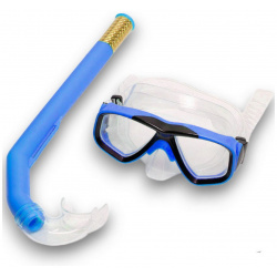 Набор для плавания детский Sportex маска+трубка (ПВХ) E41216 синий 