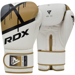 Перчатки тренировочные RDX BGR F7GL 14oz белый\золотой 