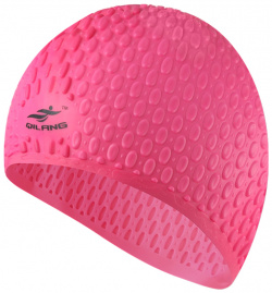 Шапочка для плавания силиконовая Bubble Cap (розовая) Sportex E41543 