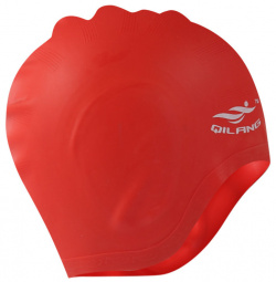 Шапочка для плавания силиконовая анатомическая (красная) Sportex E41549 