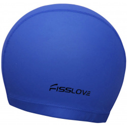 Шапочка для плавания Sportex Fisslove (ПУ) R18191 синий 