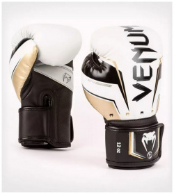 Перчатки Venum Elite Evo 04260 226 14oz белый\золотой 