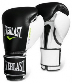 Перчатки тренировочные Everlast Powerlock 18oz 2200857 черный\белый\зеленый 