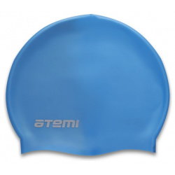 Шапочка для плавания Atemi SC103 силикон  голубой