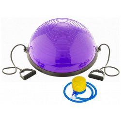 Полусфера Bosu гимнастическая 58см (фиолетовый) с эспандером и насосом (B31660) BOSU055 19 NoBrand 