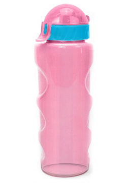 Бутылка для воды LIFESTYLE со шнурком  500 ml anatomic прозрачно/розовый КК0157 NoBrand
