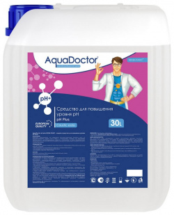PH Плюс  30л канистра жидкость для повышения уровня рН воды AquaDoctor AQ17437 (Натрий Едкий 25%) (PHP 30L)