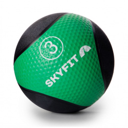 Медицинский мяч 3 кг SkyFit SF MB3k черный зеленый Для поднятия эффективности
