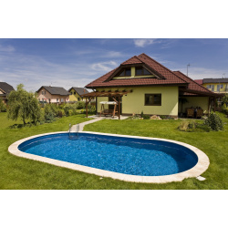 Морозоустойчивый бассейн Ibiza овальный глубина 1 2 м размер 5 25х3  голубой