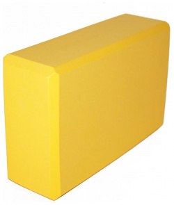 Йога блок полумягкий (желтый) 223х150х76мм  из вспененного ЭВА (A25806) Sportex BE100 A