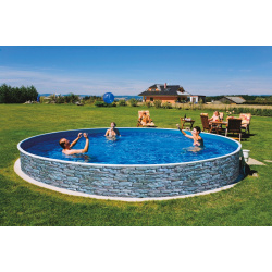 Морозоустойчивый бассейн Azuro Stone круглый 3 6х0 9 м Premium 