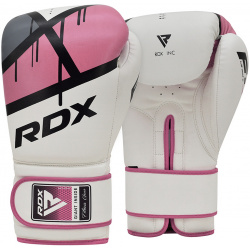 Перчатки тренировочные RDX BGR F7P 10oz белый\розовый 