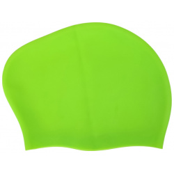 Шапочка для плавания Sportex Big Hair  силиконовая взрослая длинных волос E42810 зеленый неон
