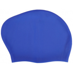 Шапочка для плавания Sportex Big Hair  силиконовая взрослая длинных волос E42822 синий