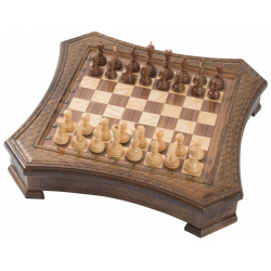 Шахматы резные Haleyan восьмиугольные в ларце 50 