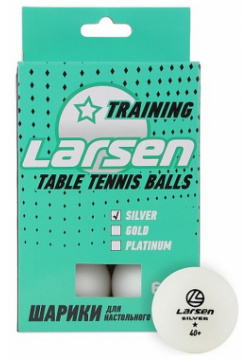 Шарики для настольного тенниса Silver 1 Star (6 шт )  ABS пластик Larsen 8331 белый