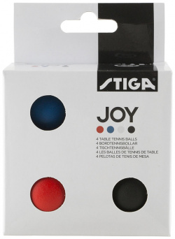 Мяч для настольног тенниса Stiga Joy 1110 5240 04  диам 40+мм пластик упак шт белый