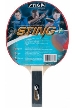 Ракетка для настольного тенниса Stiga Sting 183637  начин накладка 1 5 мм ITTF прямая ручка