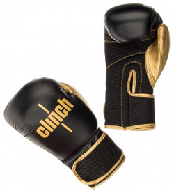Боксерские перчатки Clinch Aero C135 черно/золотые 8 oz 