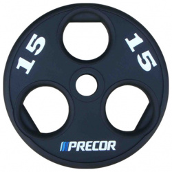 Олимпийский диск в уретане Precor FM\UPP 15KG\BK LZ 00 15 кг  черный с лазерной гравировкой