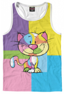 Майки борцовки Print Bar CAT 856929 mayb 2 Милый разноцветный котёнок
