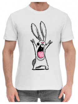 Хлопковые футболки Print Bar RAB 338003 hfu 2 Кролик Рок