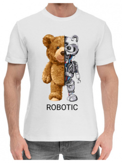 Хлопковые футболки Print Bar HIP 748965 hfu 2 Robot Bear