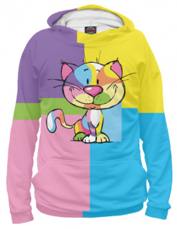 Худи Print Bar CAT 856929 hud Милый разноцветный котёнок