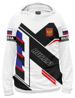 Худи Print Bar SRF 190073 hud Флаг России на рукавах