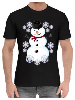 Хлопковые футболки Print Bar NOV 724258 hfu 2 Снеговик