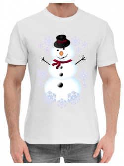 Хлопковые футболки Print Bar NOV 724258 hfu 2 Снеговик