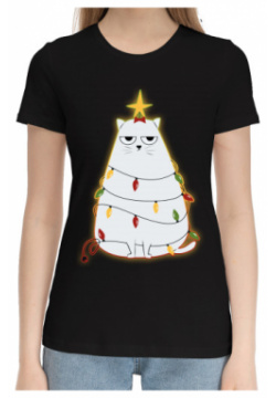 Хлопковые футболки Print Bar NOV 196993 hfu 1 Cute christmas cat