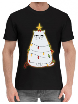 Хлопковые футболки Print Bar NOV 196993 hfu 2 Cute christmas cat