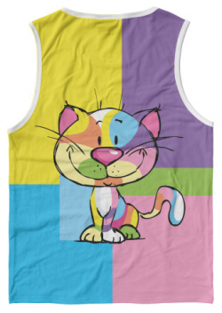 Майки Print Bar CAT 856929 may 2 Милый разноцветный котёнок