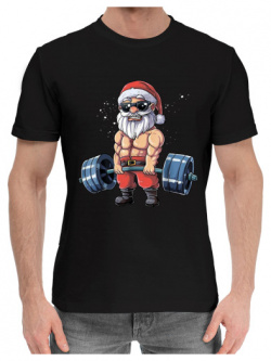 Хлопковые футболки Print Bar DMZ 674916 hfu 2 Power Santa