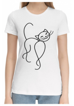 Хлопковые футболки Print Bar CAT 603203 hfu 1 Ласковый котик