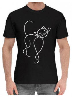 Хлопковые футболки Print Bar CAT 603203 hfu 2 Ласковый котик