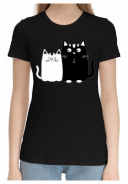 Хлопковые футболки Print Bar CAT 395690 hfu 1 Влюбленные котики