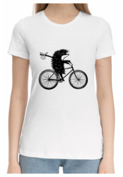 Хлопковые футболки Print Bar DAR 486561 hfu 1 Ежик на велосипеде