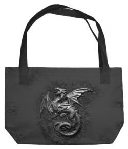 Пляжные сумки Print Bar DRA 990983 sup Стальной Дракон на скале 