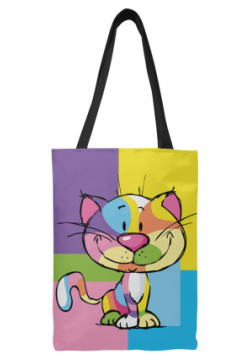 Сумки шопперы Print Bar CAT 856929 sus Милый разноцветный котёнок