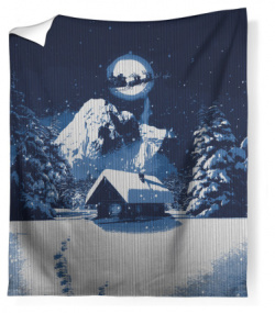 Пледы Print Bar N24 374454 pld Рождественский свитер с Сантой