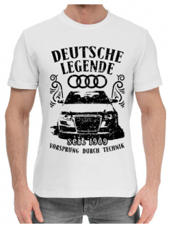 Хлопковые футболки Print Bar AUD 268591 hfu 2 AUDI  немецкая легенда