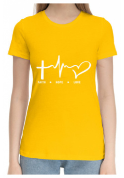 Хлопковые футболки Print Bar 14F 427704 hfu 1 Вера  Надежда Любовь