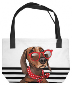 Пляжные сумки Print Bar DOG 425756 sup Такса в очках