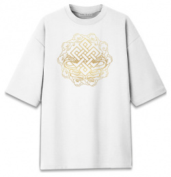 Хлопковые футболки оверсайз Print Bar PSY 650615 hfo 1 Буддийский Символ Удачи