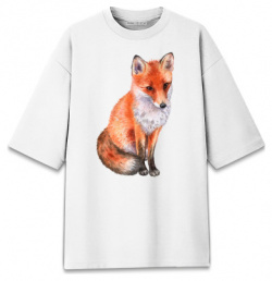 Хлопковые футболки оверсайз Print Bar FOX 430234 hfo 1 Лисы