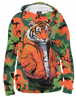 Худи Print Bar TGR 529649 hud Тигр в оранжевой куртке