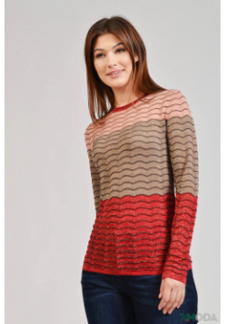 Пуловер Pezzo женский разноцветными цветами  бренда, размер: 44 RU